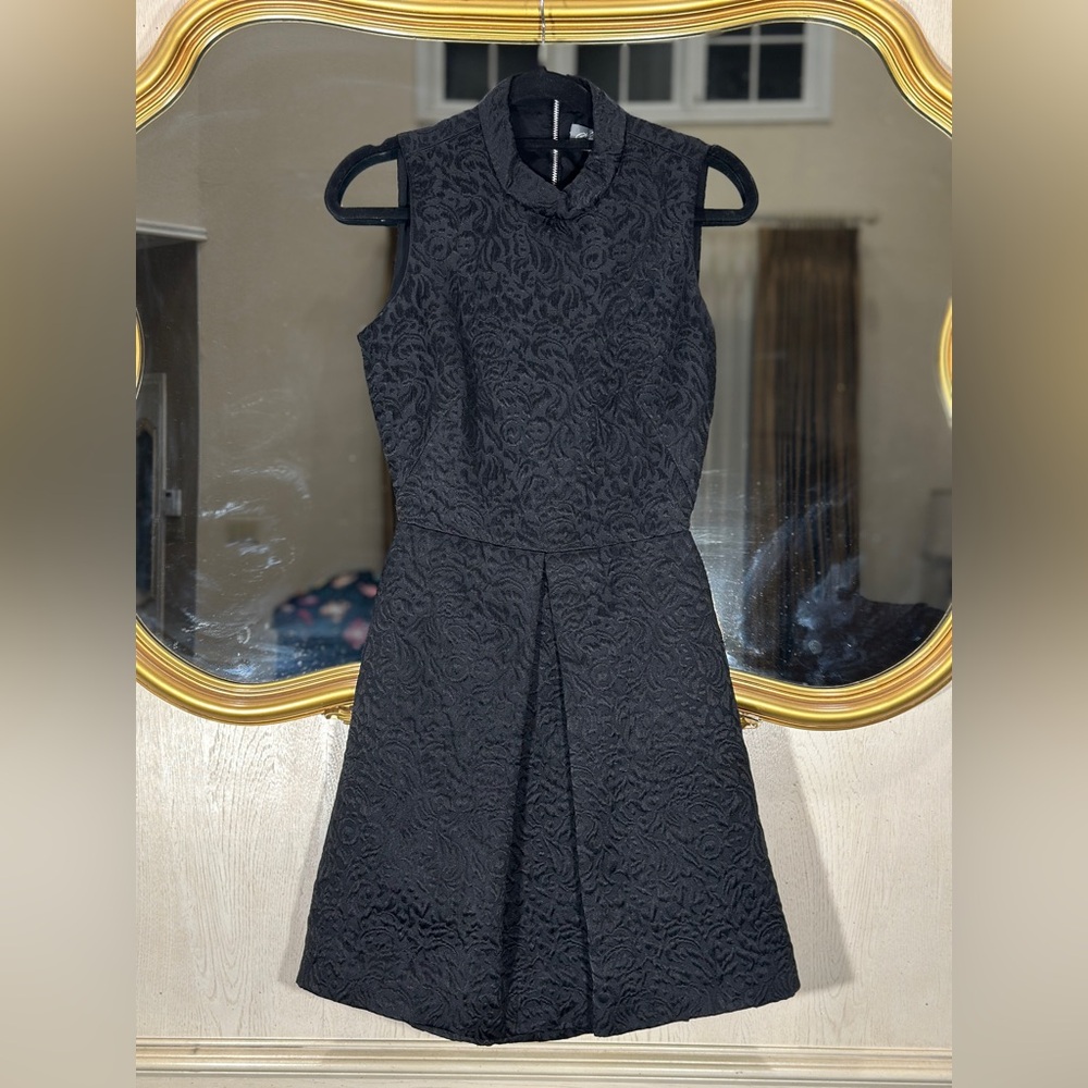 Hunter Dixon‎ by Hunter Bell Black Jacquard Sleeveless Mini Dress Size 2